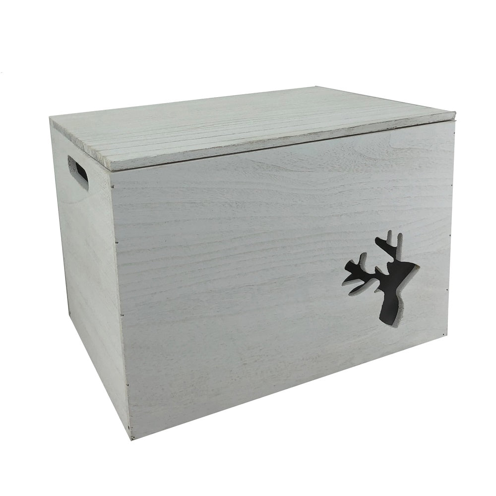 Wooden Christmas Reindeer Storage Box-0