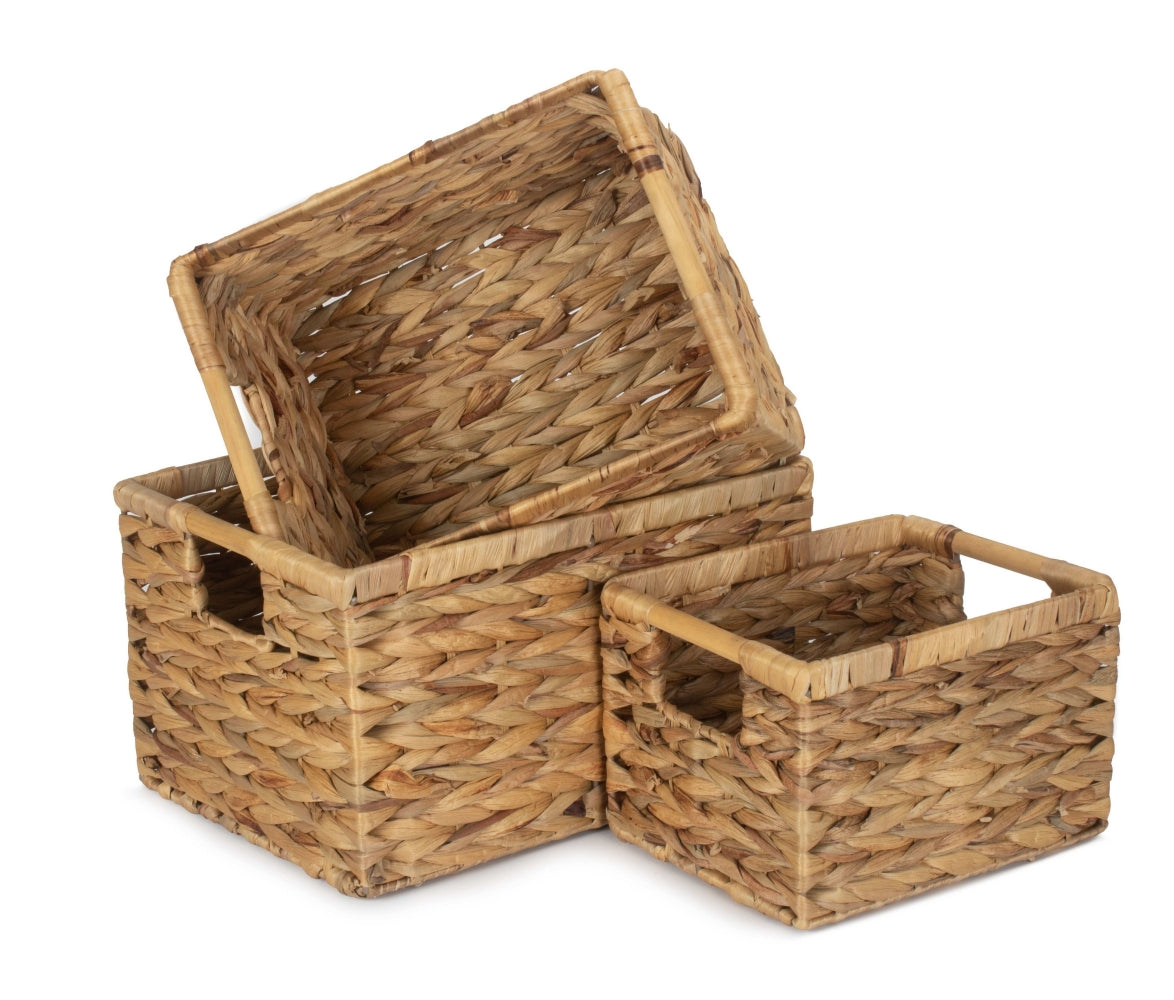 Nordic Water Hyacinth Storage Basket-0