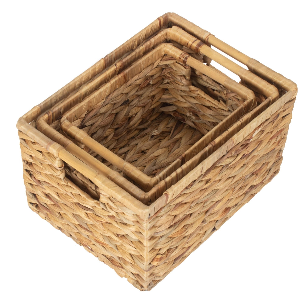 Nordic Water Hyacinth Storage Basket-5