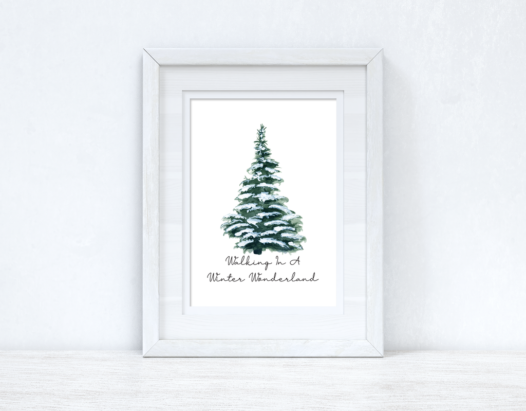 Walking In A Winter Wonderland Christmas Seasonal Wall Home Decor Print-1