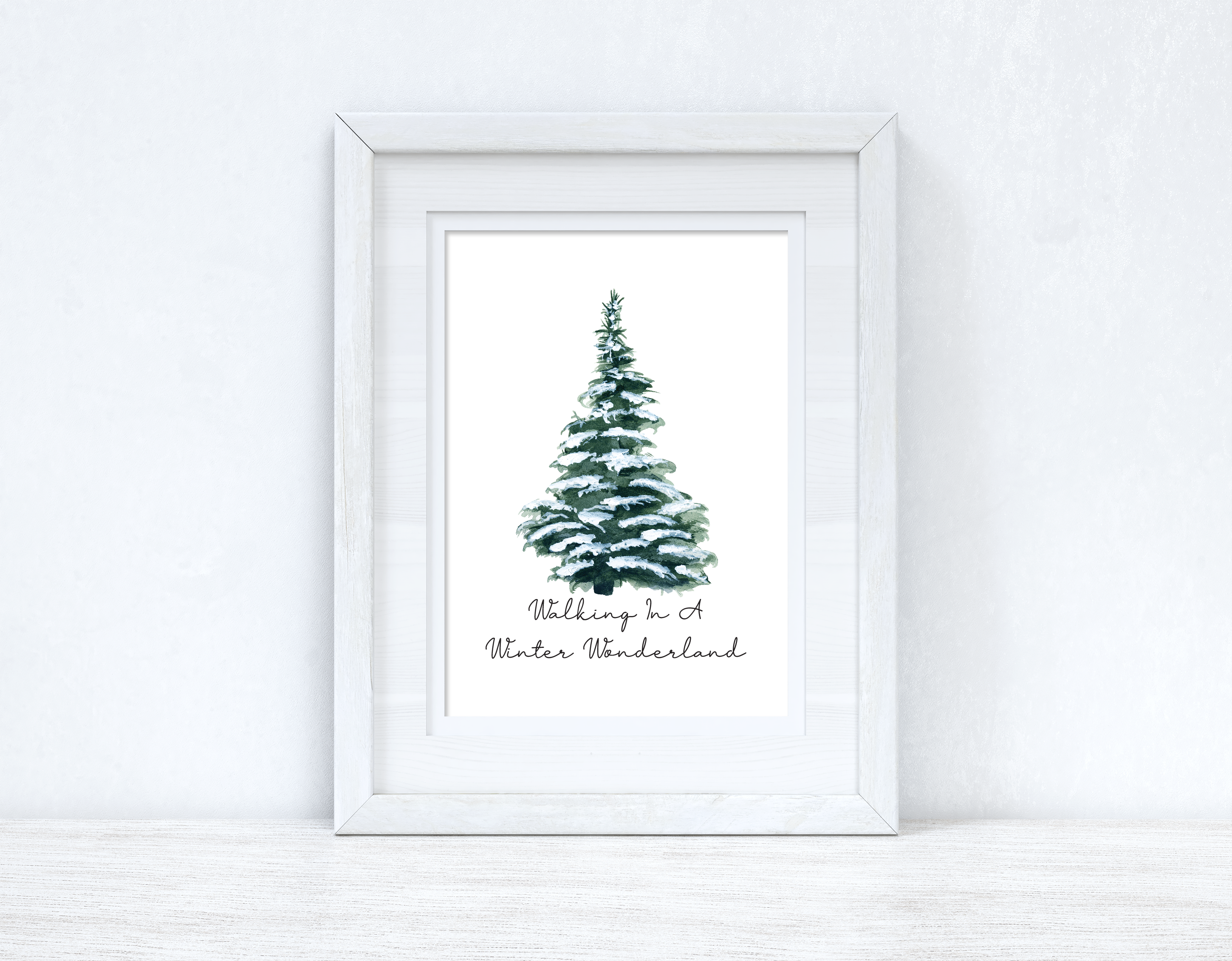 Walking In A Winter Wonderland Christmas Seasonal Wall Home Decor Print-1