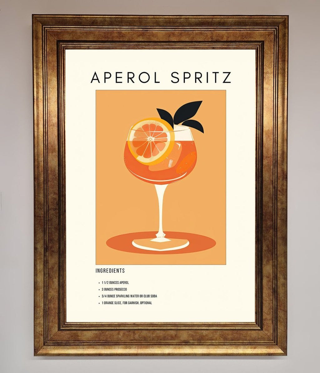Aperol Spritz Cocktail Framed Print-7