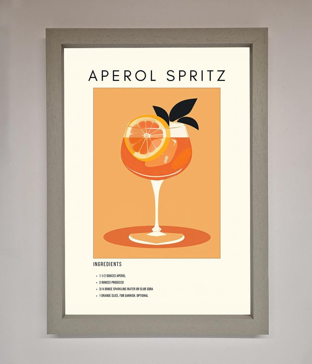 Aperol Spritz Cocktail Framed Print-3