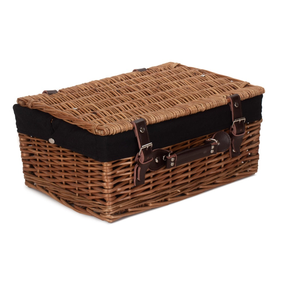 40cm Double Steamed Wicker Picnic Basket-2