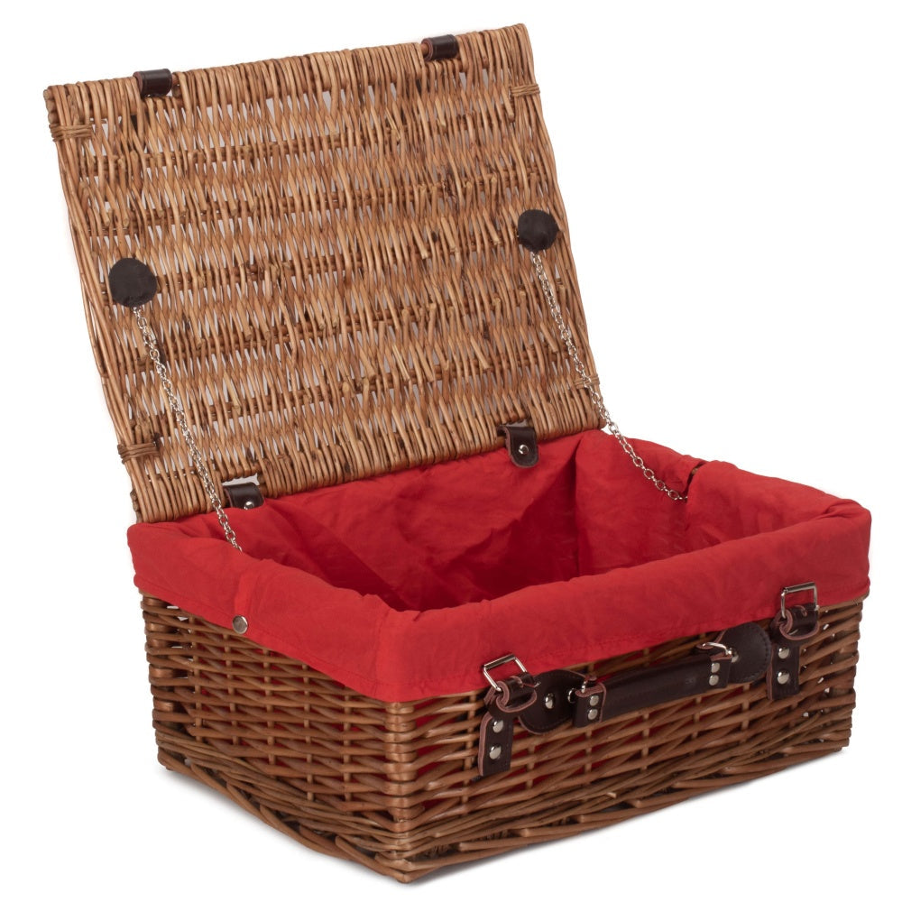 40cm Double Steamed Wicker Picnic Basket-3