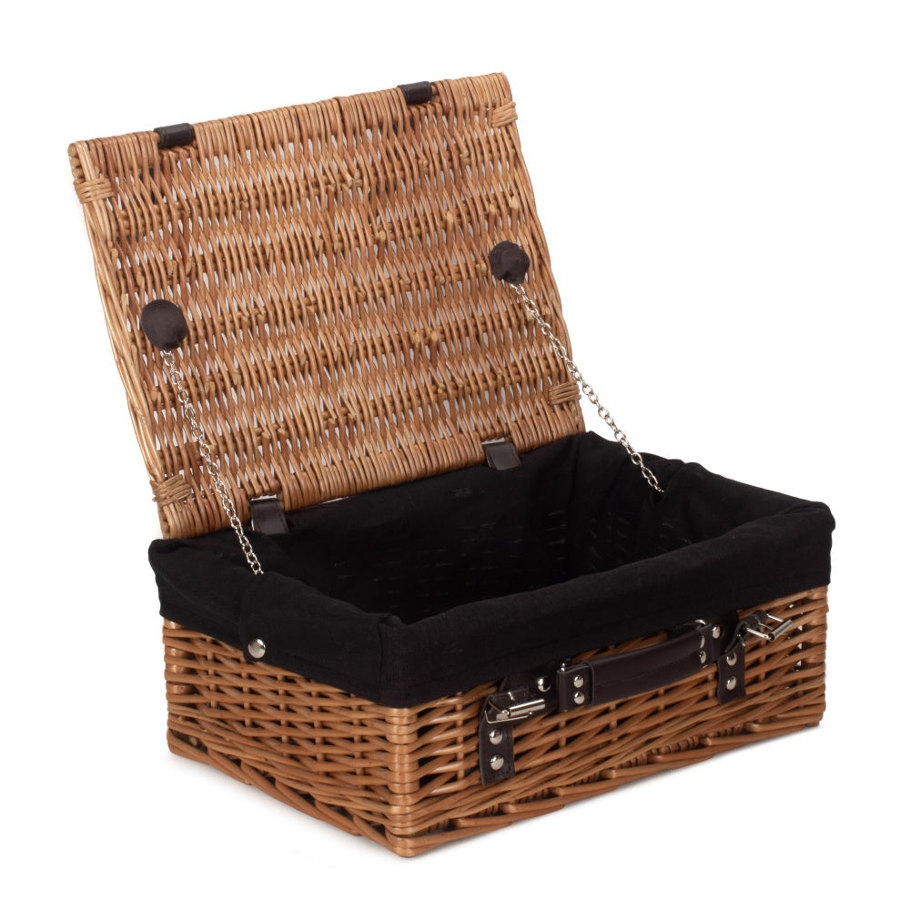 36cm Double Steamed Willow Wicker Picnic Basket-2