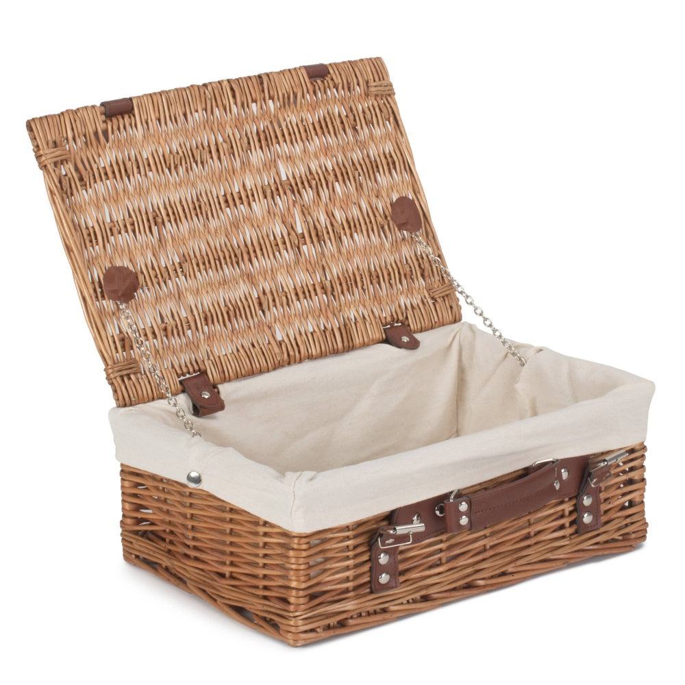 36cm Double Steamed Willow Wicker Picnic Basket-5