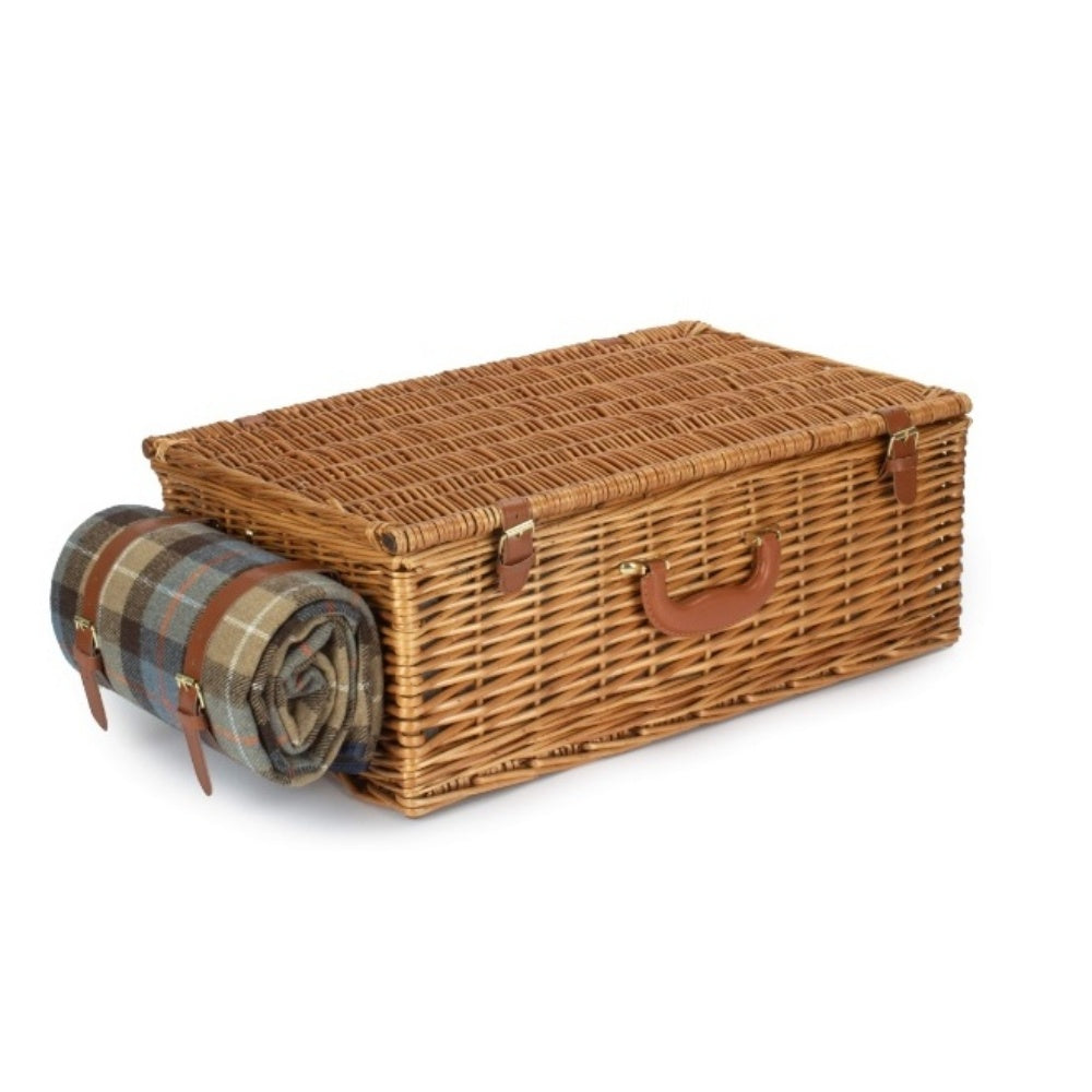 Deluxe 4 Person Ravenstor Fitted Wicker Picnic Basket-2