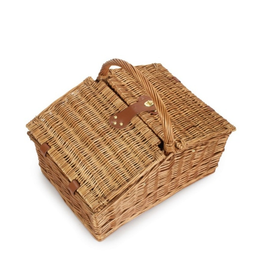 4 Person Ravenstor Double Lidded Fitted Wicker Picnic Basket-3