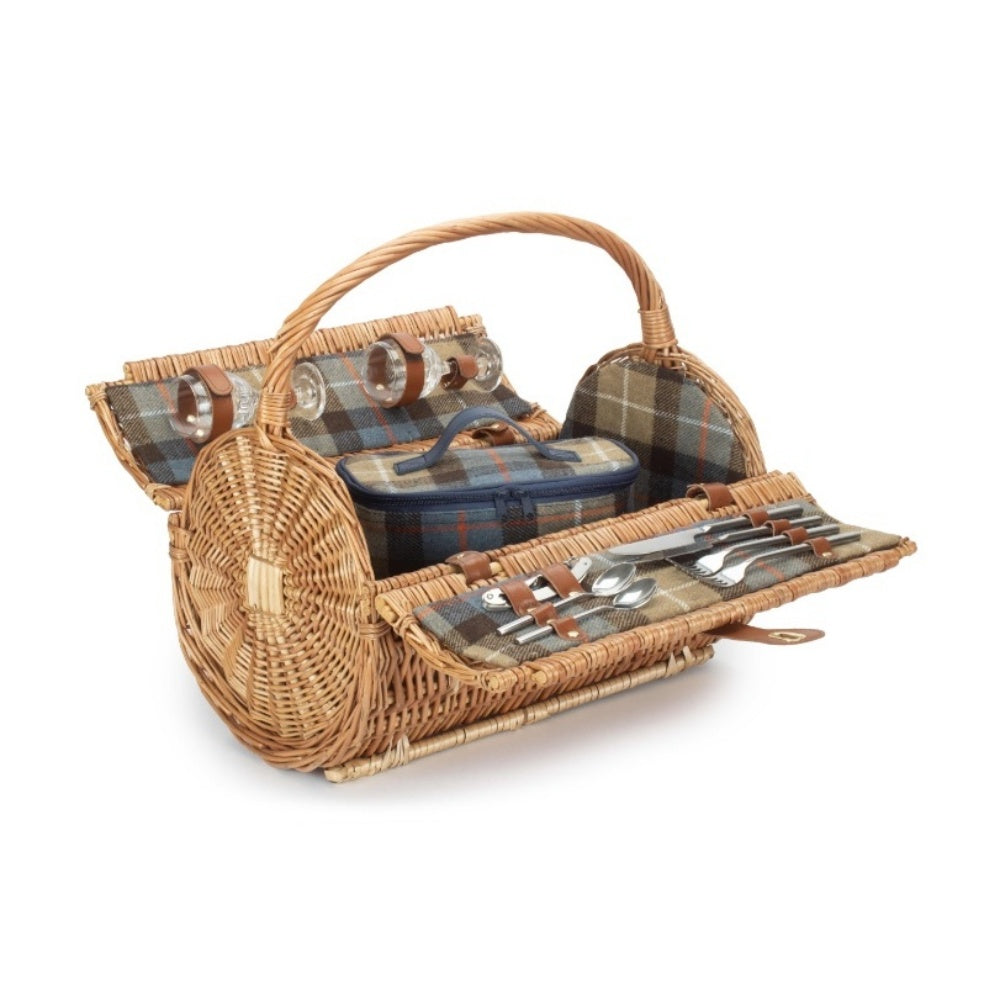 2 Person Ravenstor Barrel Fitted Wicker Picnic Basket-1