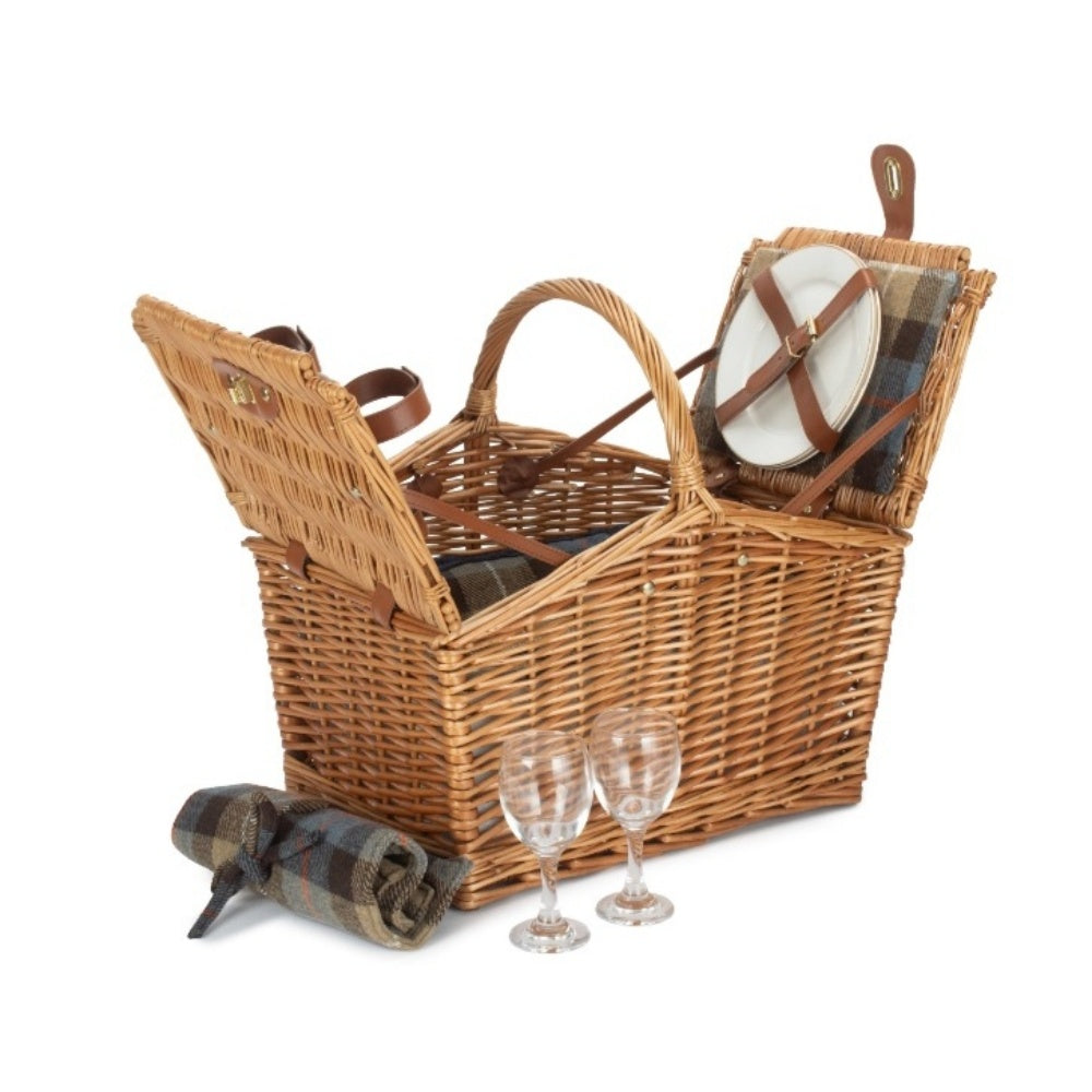 2 Person Ravenstor Slope-Sided Fitted Wicker Picnic Basket-0