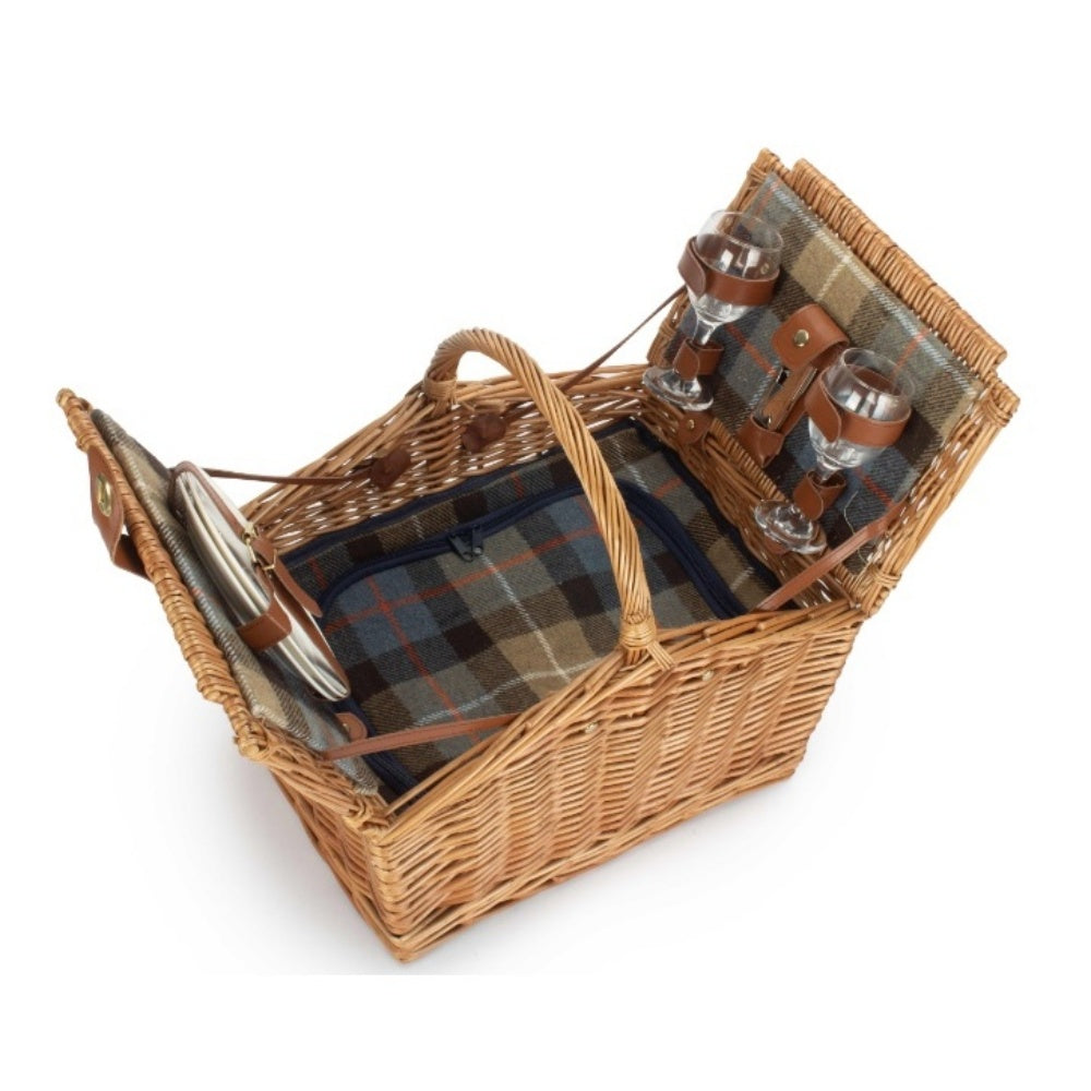 2 Person Ravenstor Slope-Sided Fitted Wicker Picnic Basket-1