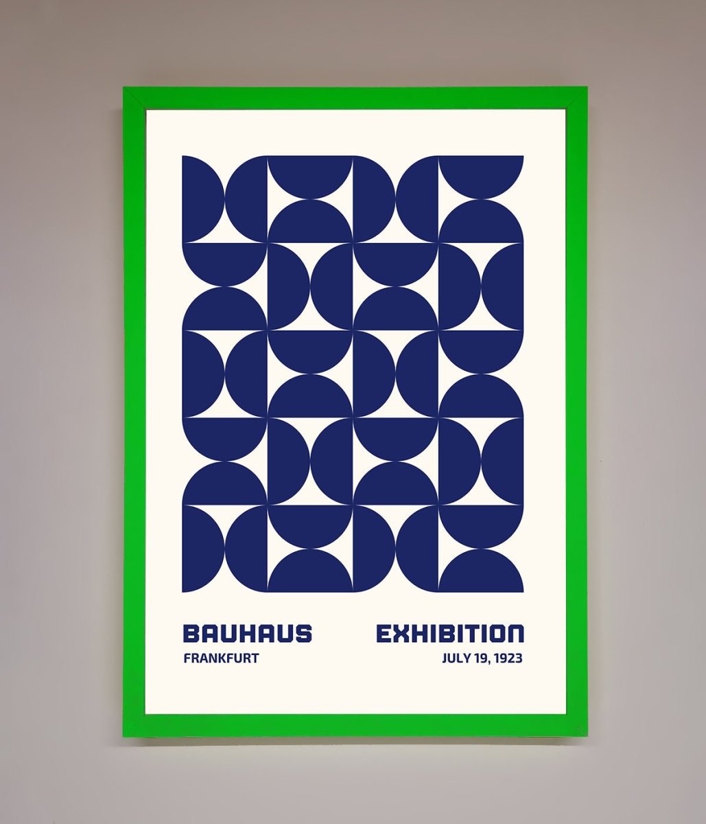 Bauhaus Print July 1923 Navy Blue Abstract Framed Wall Art-11