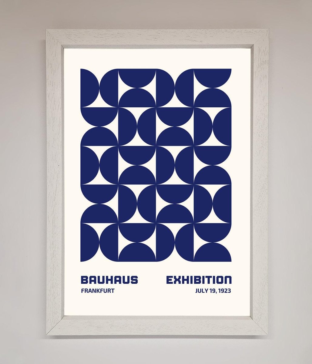 Bauhaus Print July 1923 Navy Blue Abstract Framed Wall Art-2