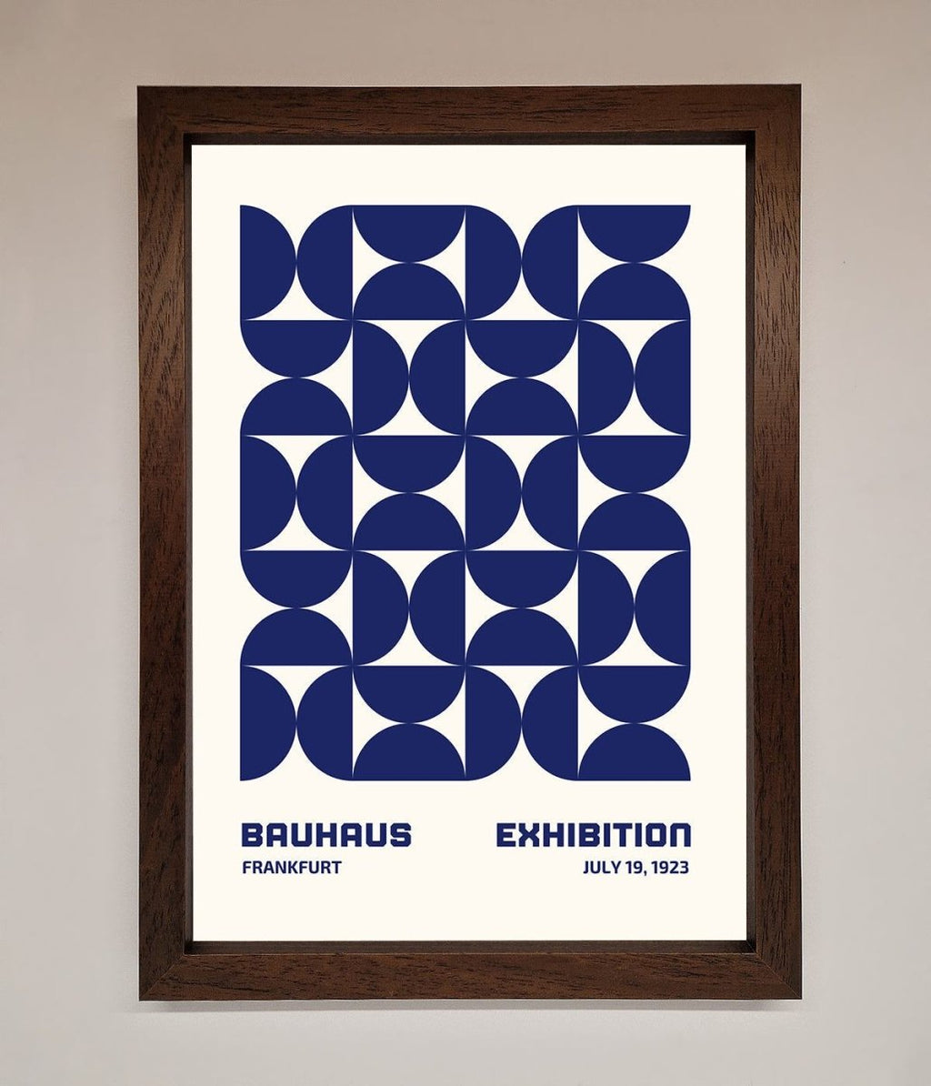 Bauhaus Print July 1923 Navy Blue Abstract Framed Wall Art-10