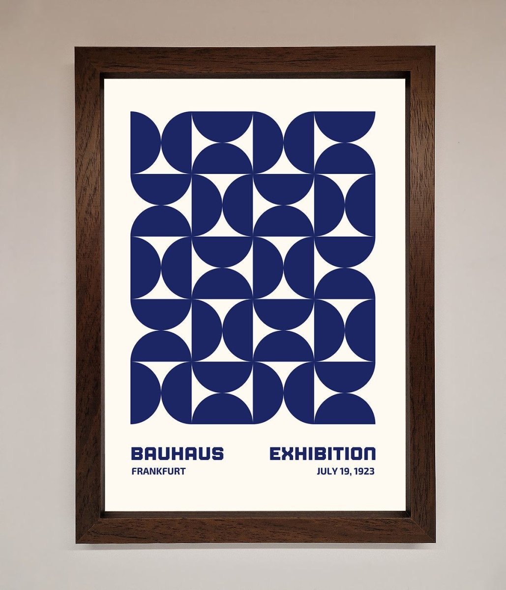 Bauhaus Print July 1923 Navy Blue Abstract Framed Wall Art-10