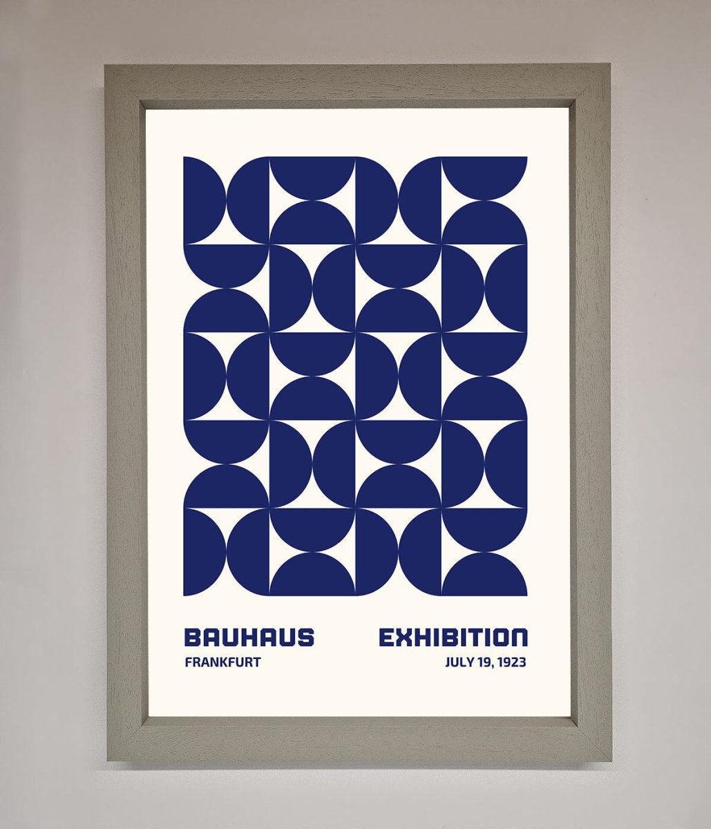 Bauhaus Print July 1923 Navy Blue Abstract Framed Wall Art-3