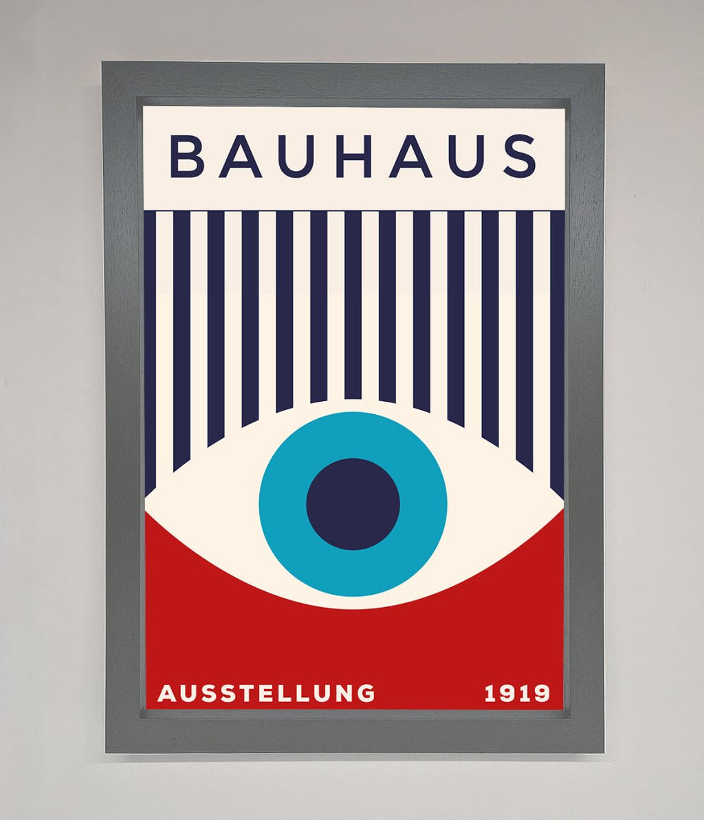 Bauhaus Red And Blue Eye Framed Wall Art-3