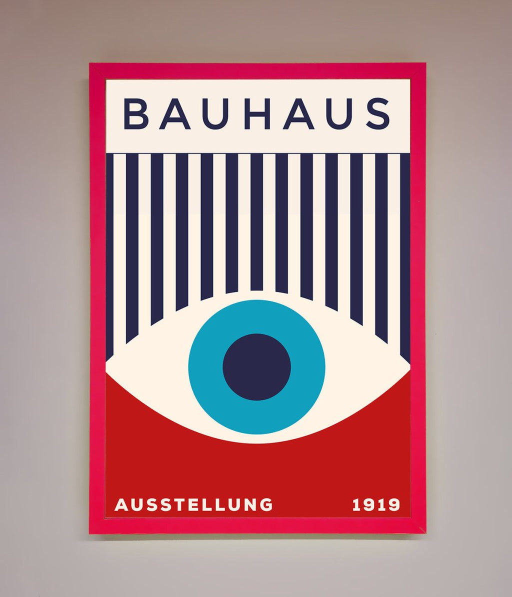 Bauhaus Red And Blue Eye Framed Wall Art-5