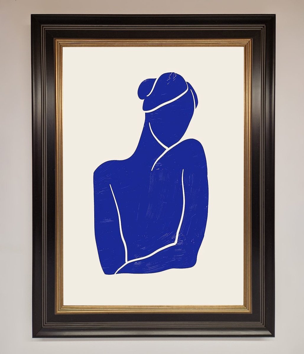 Blue Woman Matisse Style Framed Poster-9