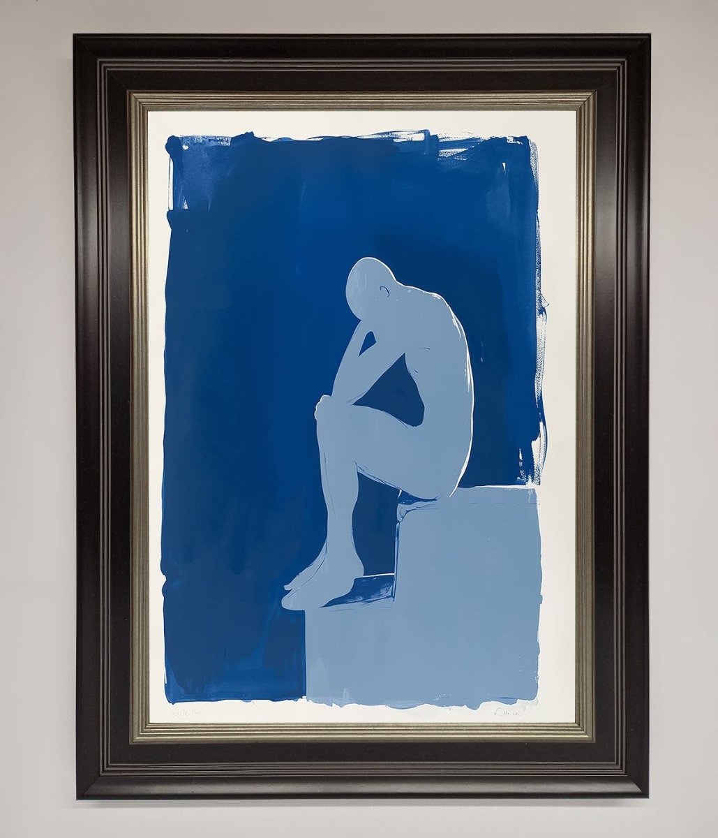 Blues Thinking Framed Print-8