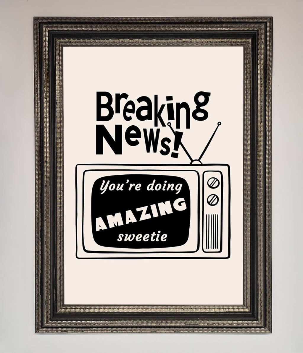 Breaking News Framed Poster-14