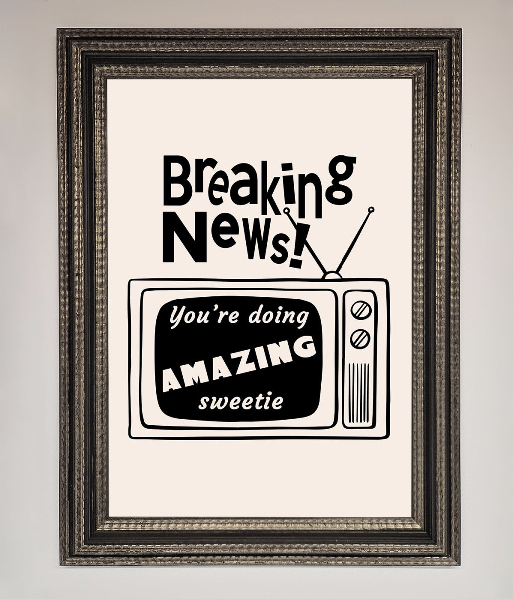 Breaking News Framed Poster-14