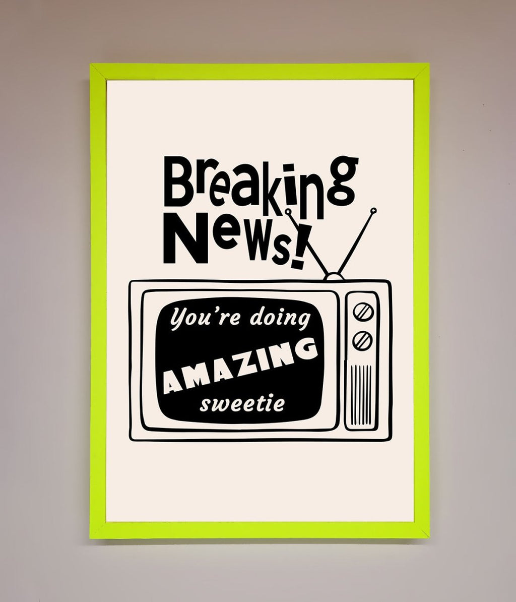 Breaking News Framed Poster-8