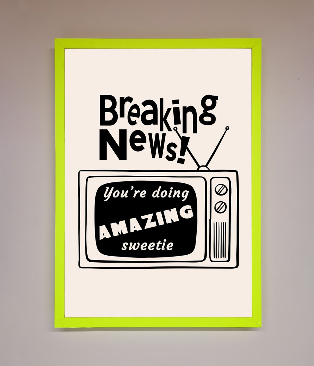 Breaking News Framed Poster-8