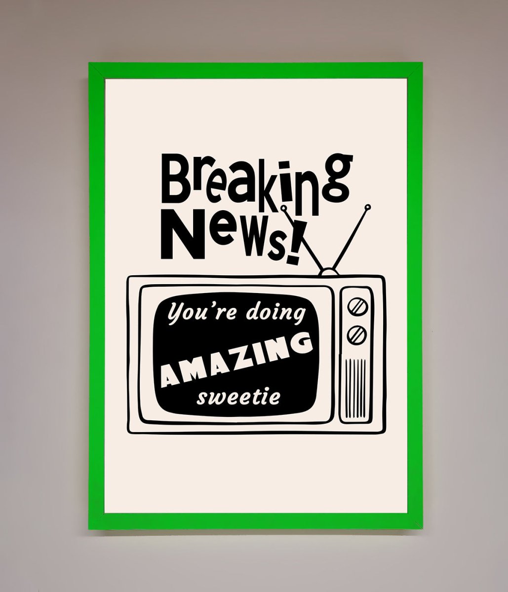 Breaking News Framed Poster-9