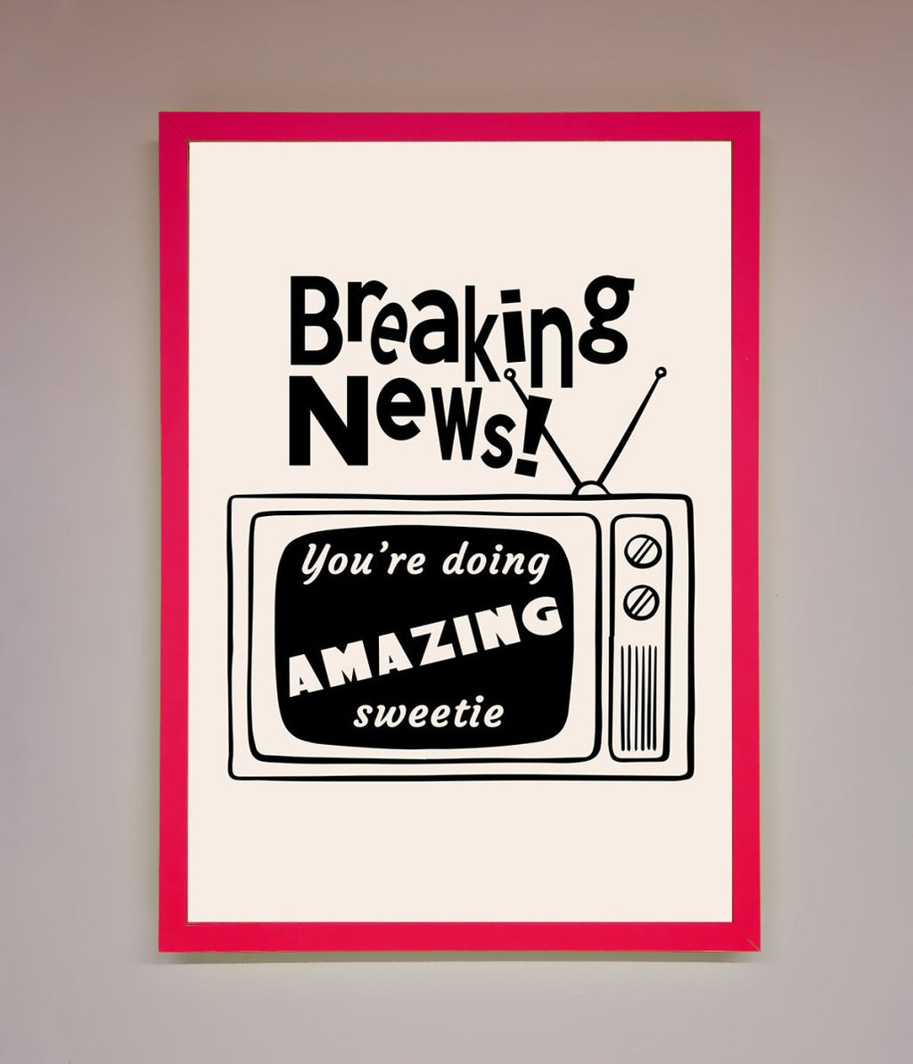 Breaking News Framed Poster-5