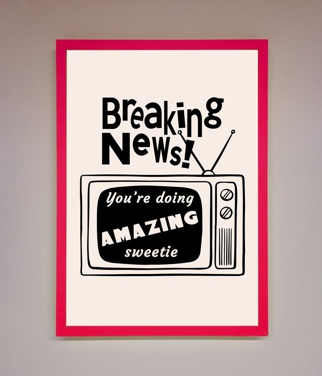 Breaking News Framed Poster-5