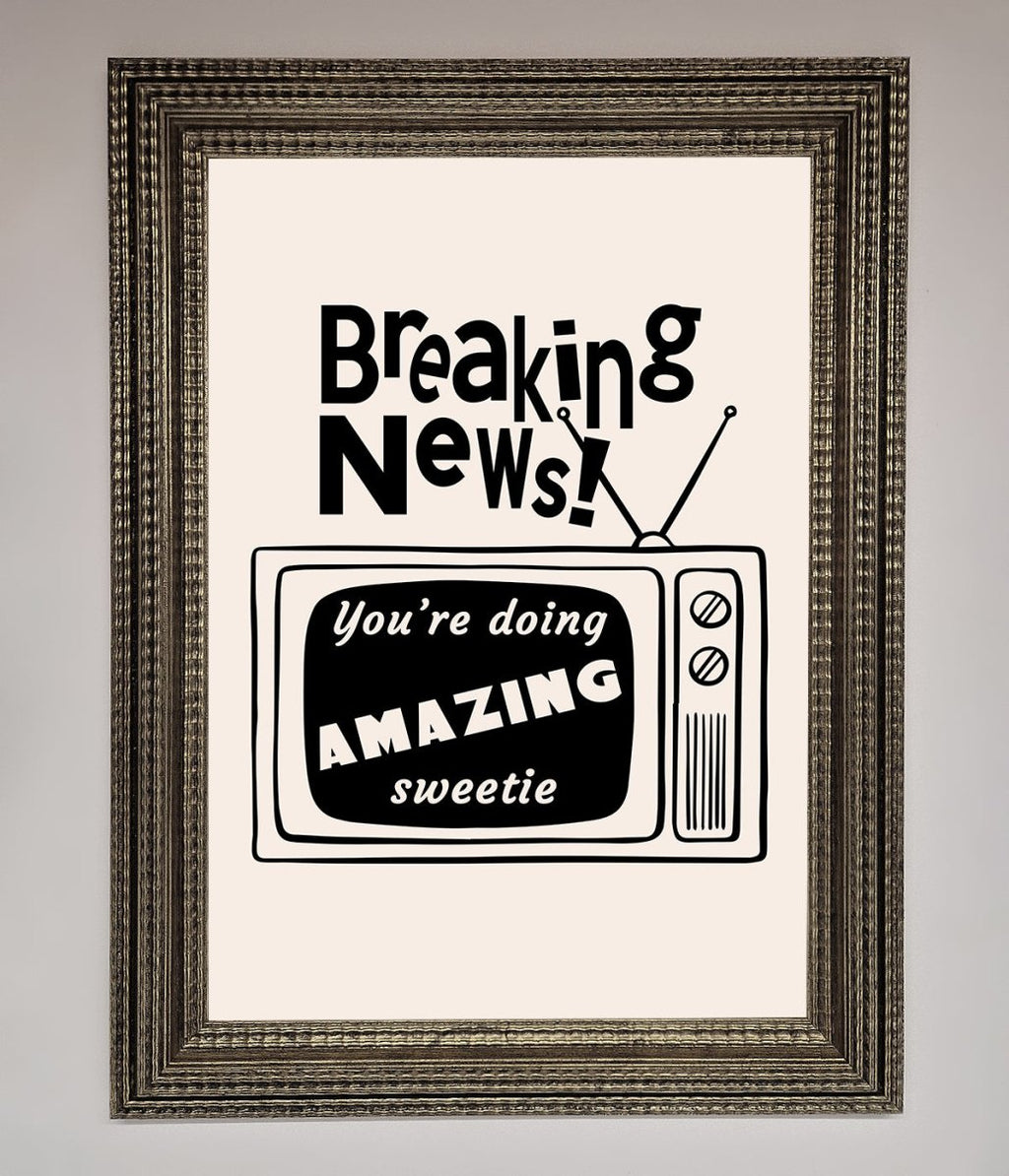 Breaking News Framed Poster-11