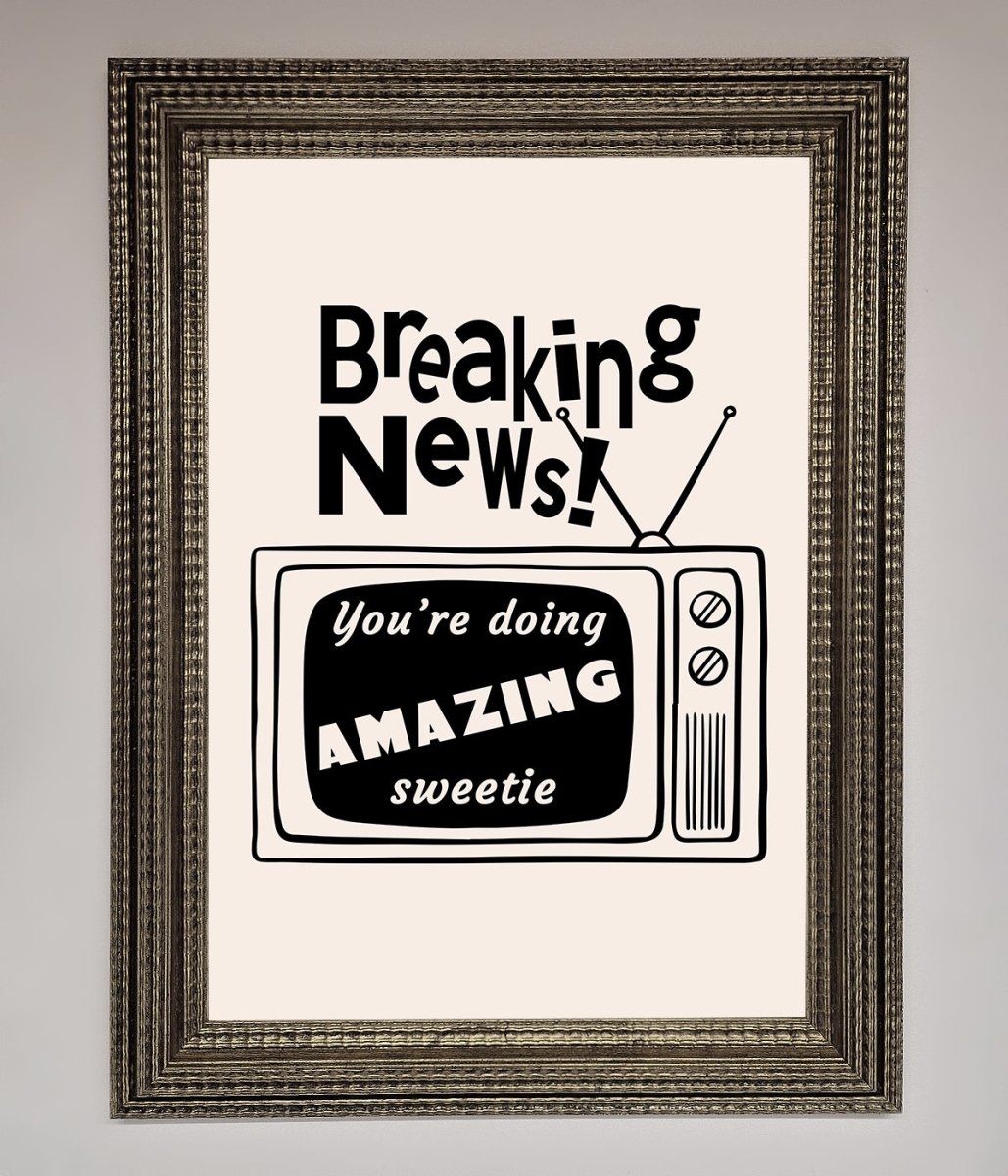 Breaking News Framed Poster-11