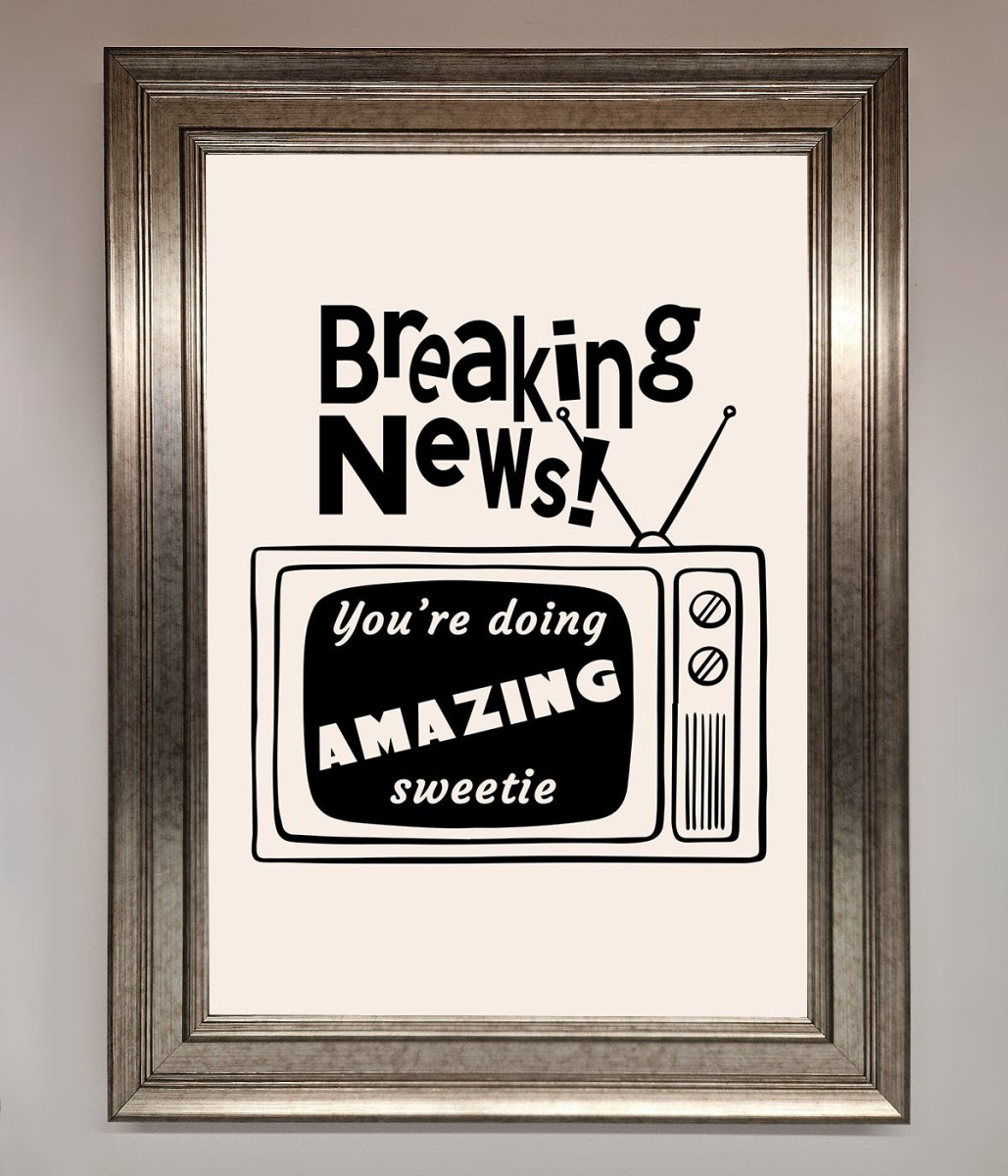 Breaking News Framed Poster-15