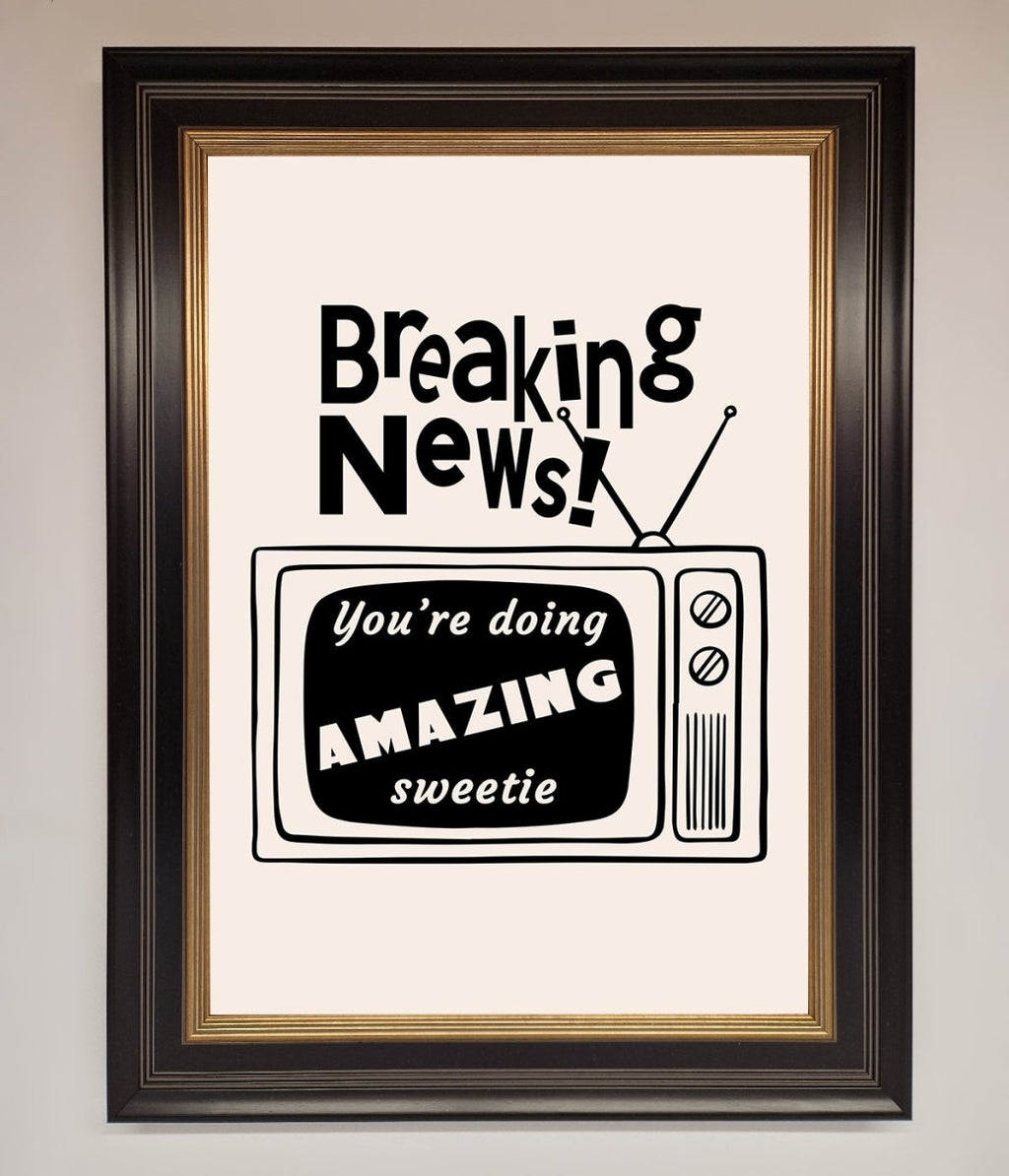 Breaking News Framed Poster-18