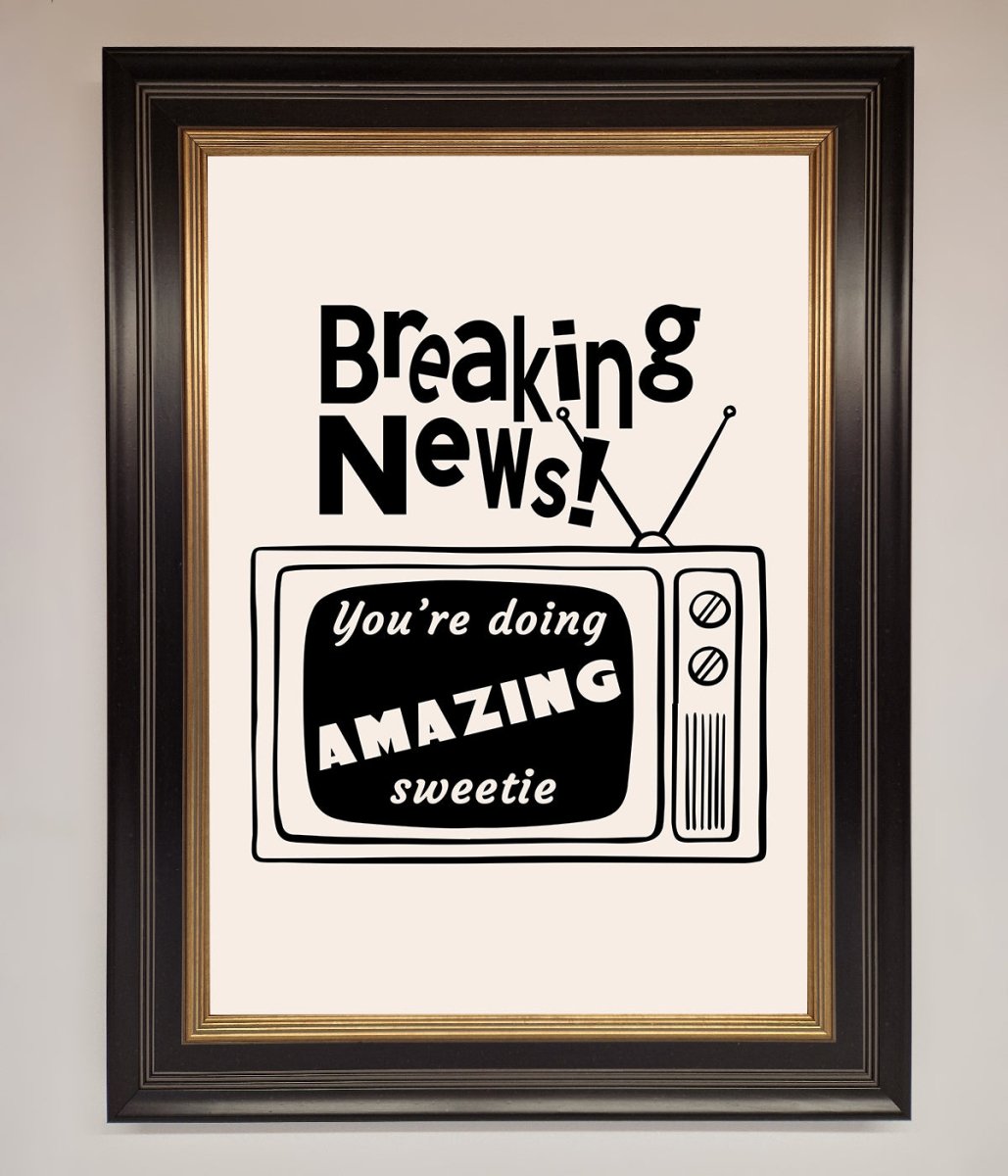 Breaking News Framed Poster-18