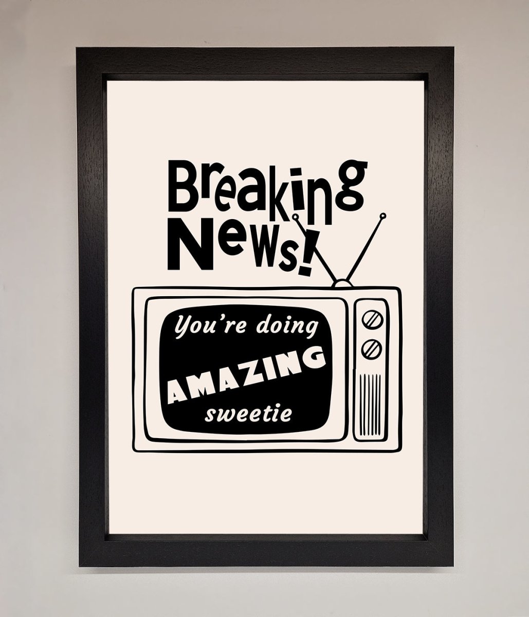 Breaking News Framed Poster-2