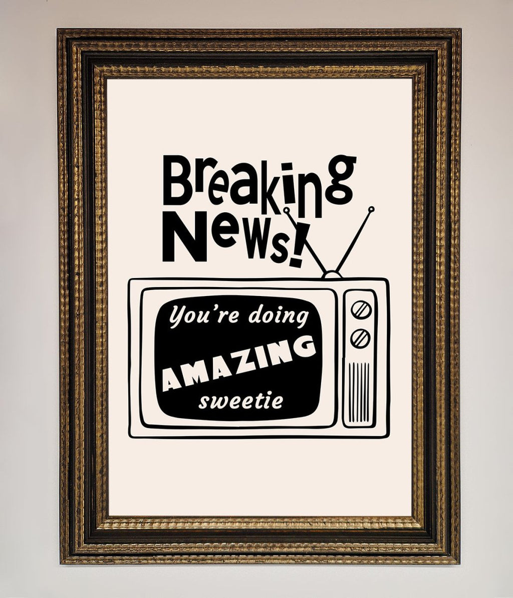 Breaking News Framed Poster-12