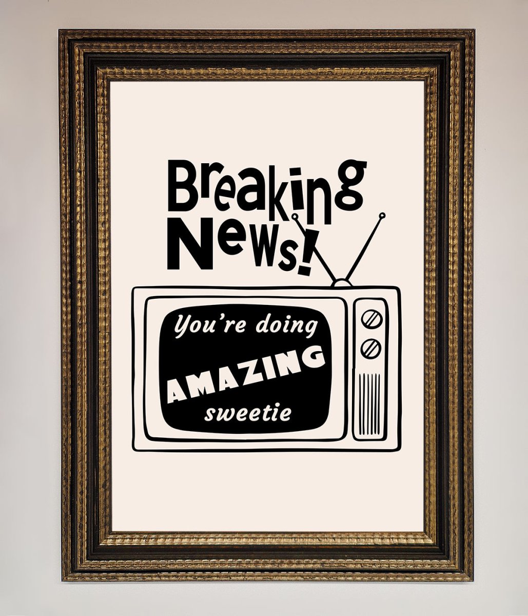 Breaking News Framed Poster-12