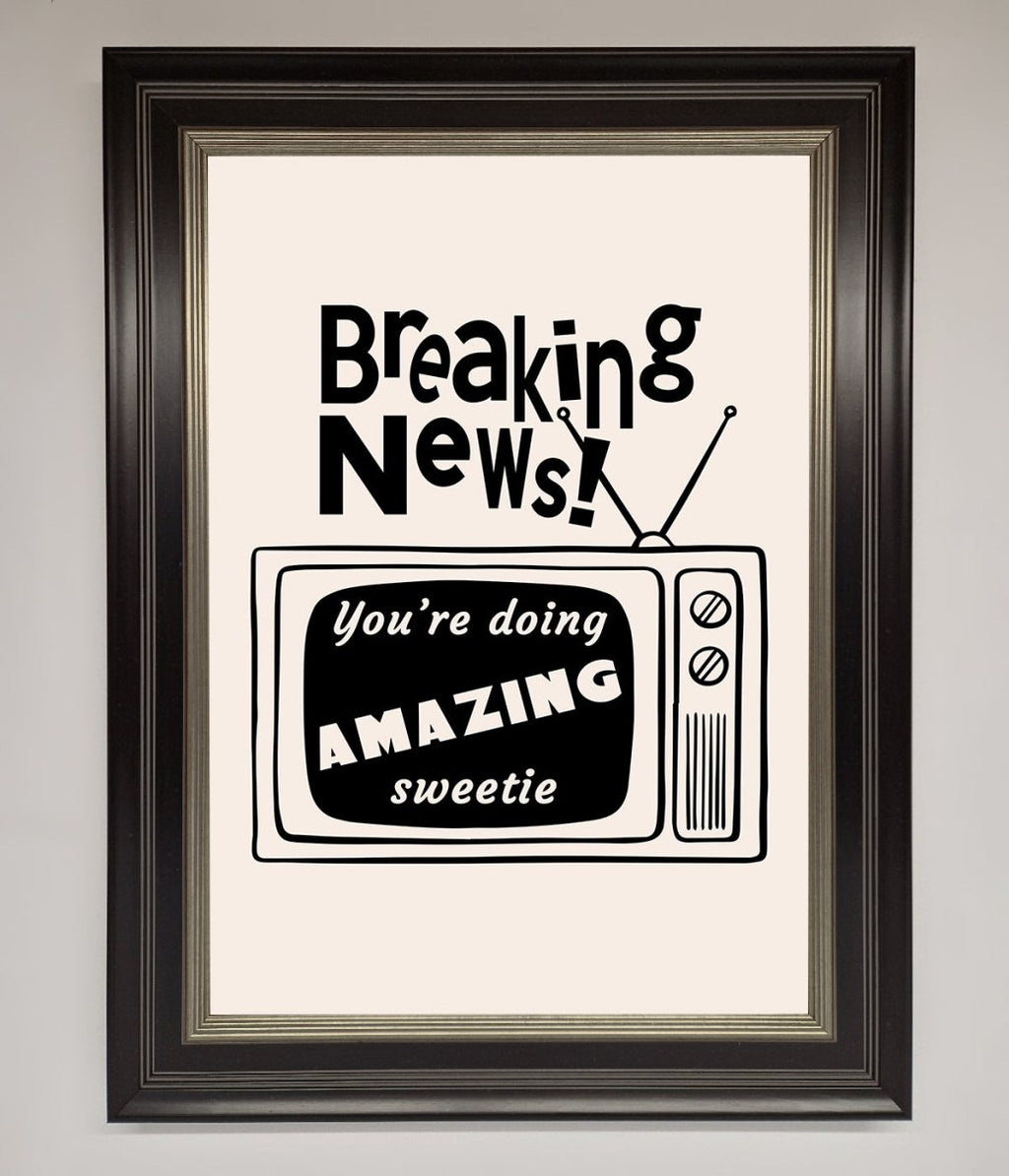 Breaking News Framed Poster-17