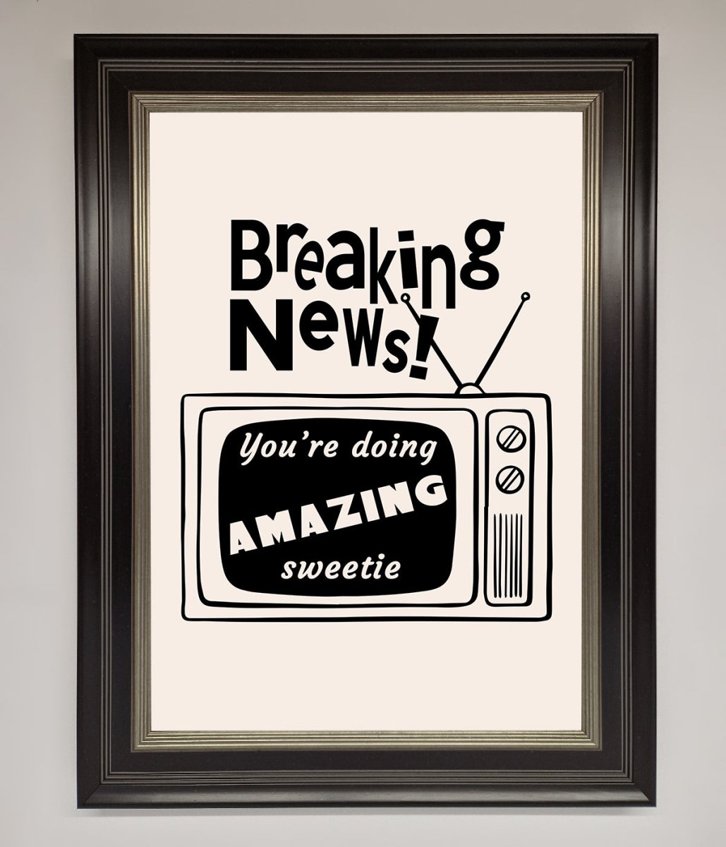Breaking News Framed Poster-17