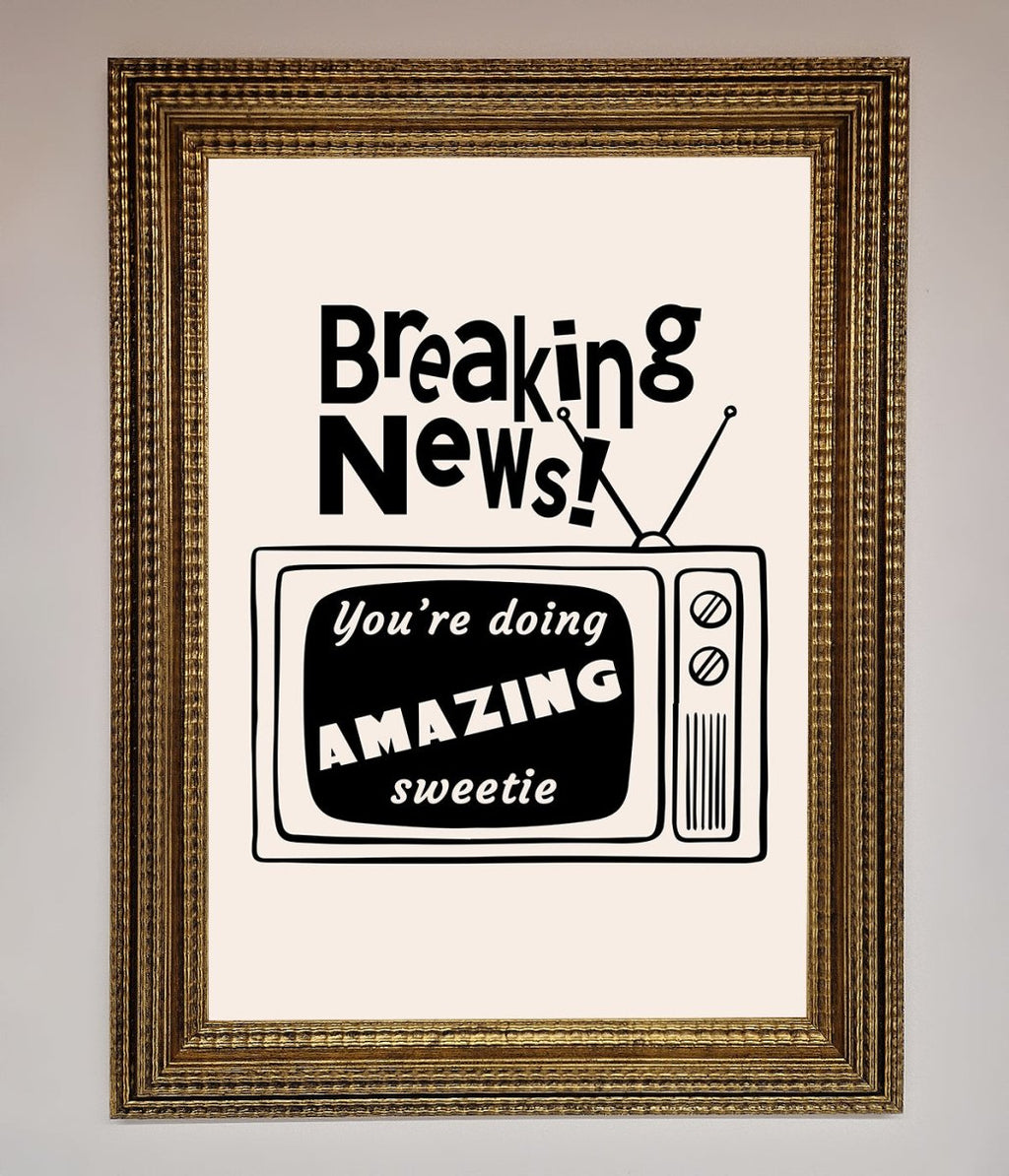 Breaking News Framed Poster-10