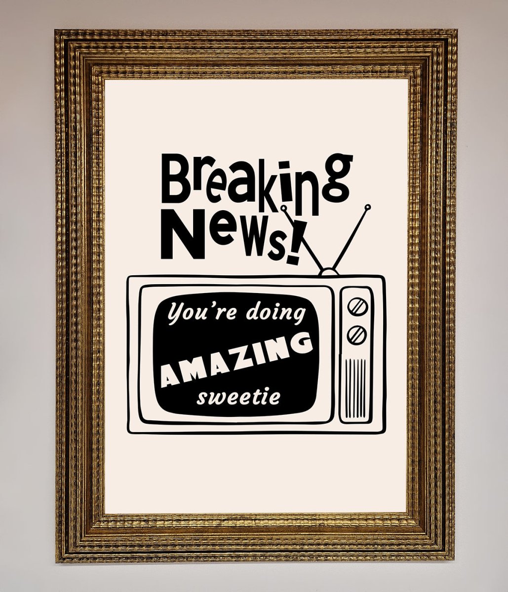 Breaking News Framed Poster-10