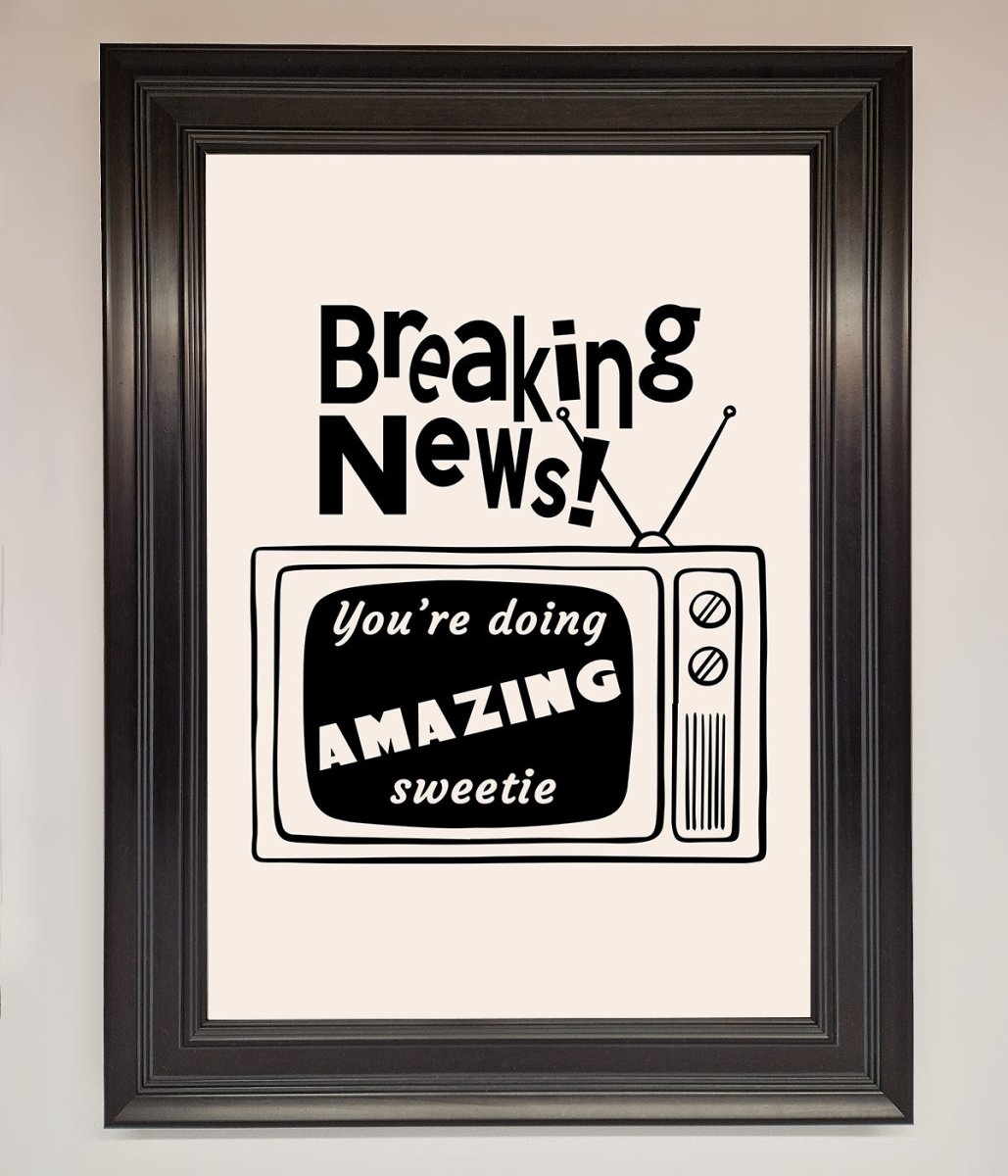 Breaking News Framed Poster-16