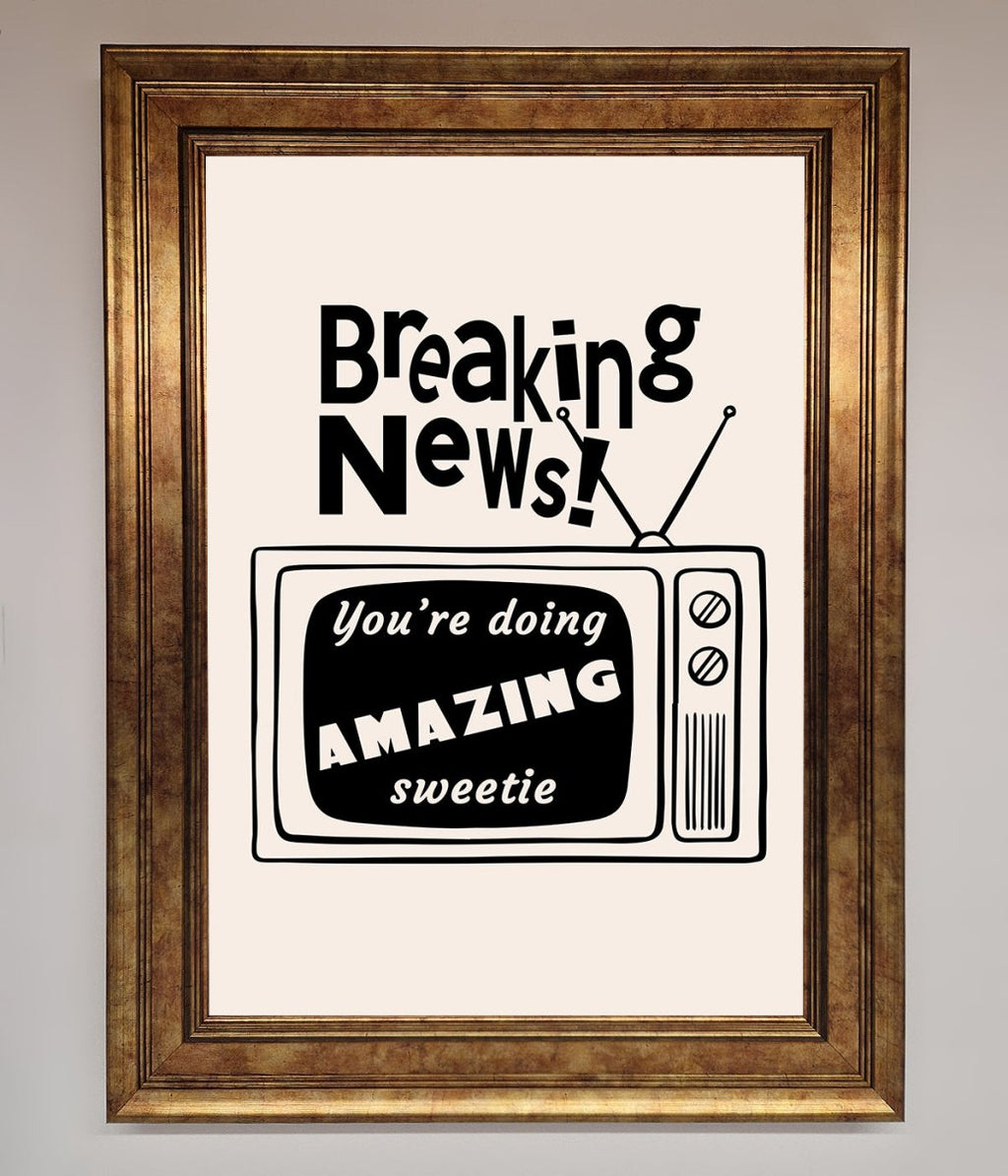 Breaking News Framed Poster-13