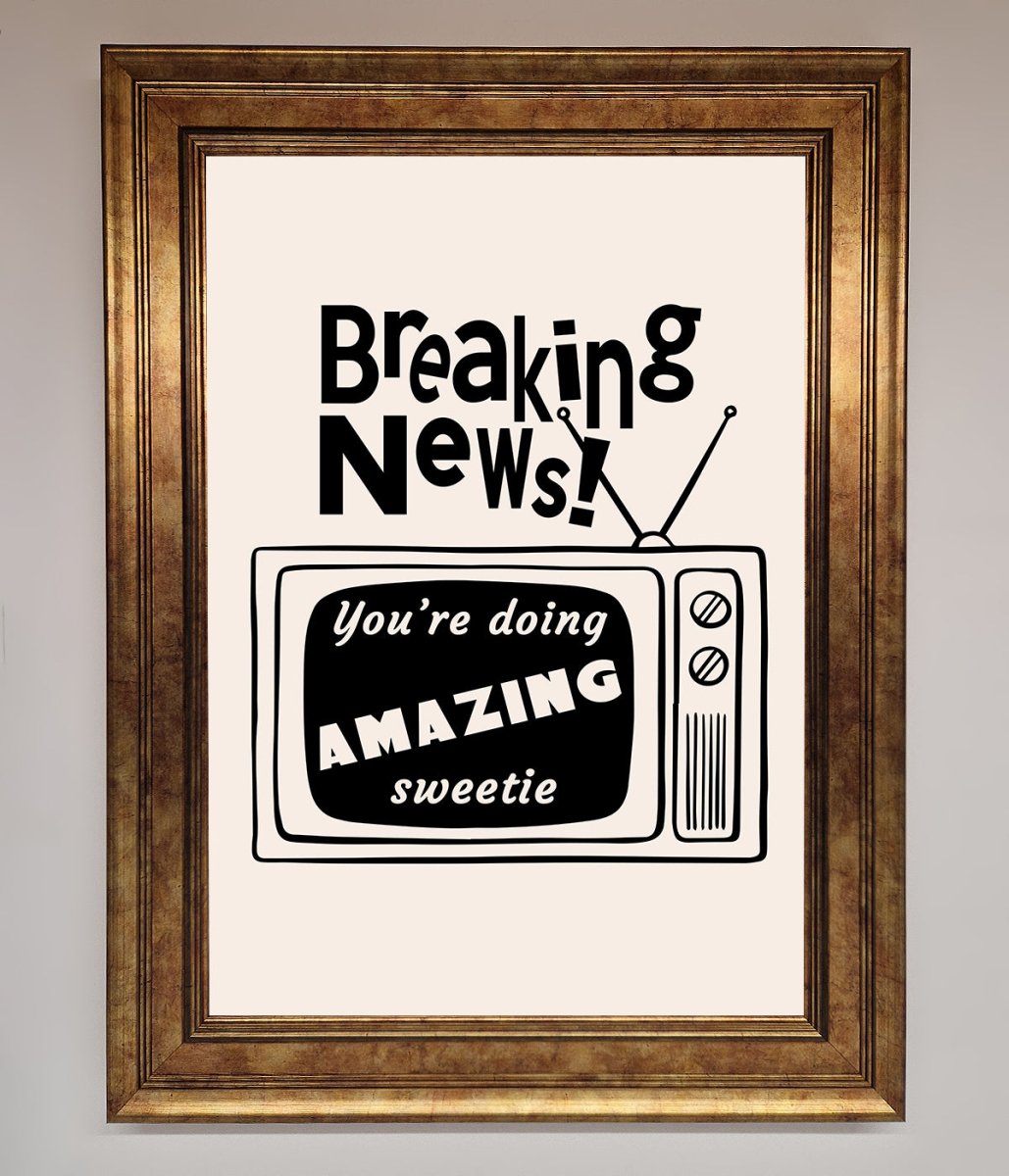 Breaking News Framed Poster-13