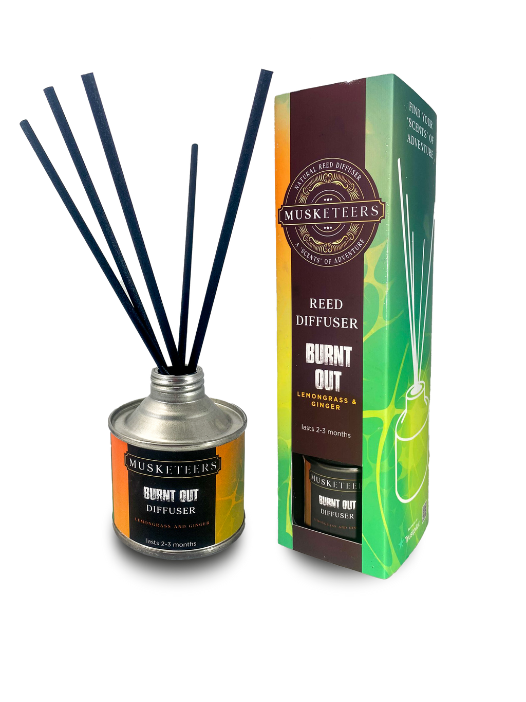 Burnt Out - Lemongrass & Ginger Reed Diffuser-0