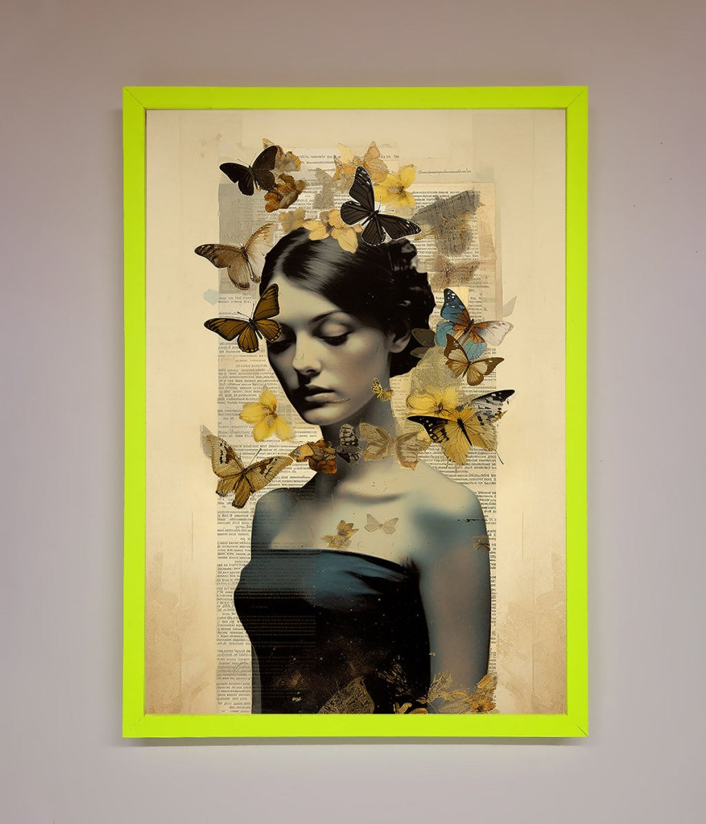 Butterfly Book Woman Framed Poster-8