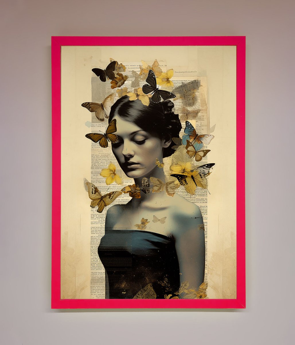 Butterfly Book Woman Framed Poster-5